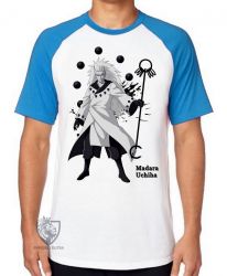 Camiseta Raglan  Mangá Naruto Madara Uchiha vilão