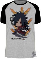 Camiseta Raglan  Mangá Naruto Madara Uchiha 