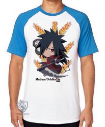 Camiseta Raglan  Mangá Naruto Madara Uchiha 