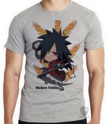 Camiseta Infantil  Mangá Naruto Madara Uchiha 