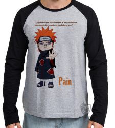 Camiseta Manga Longa Mangá Naruto Pain