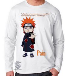 Camiseta Manga Longa Mangá Naruto Pain