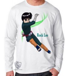Camiseta Manga Longa Mangá Naruto Rock Lee grande