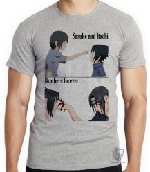 Camiseta  Mangá Naruto Sasuke e Itachi