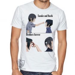 Camiseta  Mangá Naruto Sasuke e Itachi