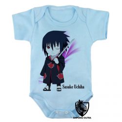 Roupa Bebê Mangá Naruto Sasuke Uchiha pequeno