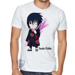 Camiseta  Mangá Naruto Sasuke Uchiha pequeno