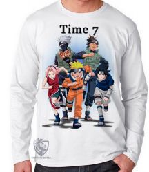 Camiseta Manga Longa  Mangá Naruto Time 7
