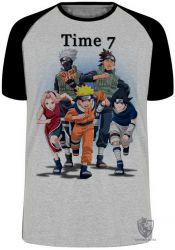 Camiseta Raglan  Mangá Naruto Time 7