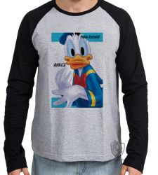 Camiseta Manga Longa  Pato Donald Quack