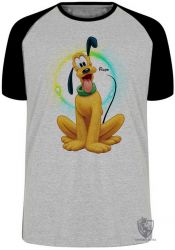 Camiseta Raglan  Pluto cachorro Mickey