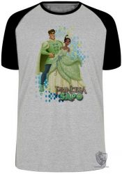 Camiseta Raglan  Princesa e o Sapo Naveen