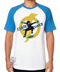 Camiseta Raglan  Super Shock Choque Static desenho