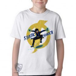 Camiseta Infantil  Super Shock Choque Static desenho