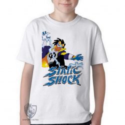 Camiseta Infantil  Super Shock Choque Static raios