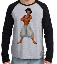 Camiseta Manga Longa Aladdin Jasmine