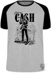 Camiseta Raglan  Johnny Cash