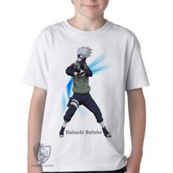 Camiseta Infantil  Mangá Naruto Kakashi Hatake