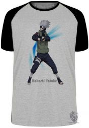 Camiseta Raglan  Mangá Naruto Kakashi Hatake