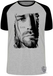 Camiseta Raglan  Kurt Cobain face